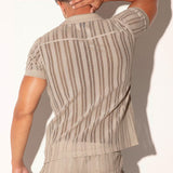 Code 22 Oasis Openwork Polo Latte