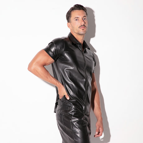 Code 22 SF Leatherette Shirt Black