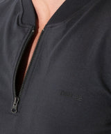 Code 22 French Terry Half Zip T Shirt Charcoal