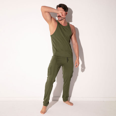 Code 22 Silken Tank Top Khaki