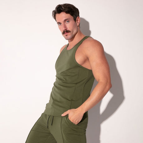 Code 22 Silken Tank Top Khaki