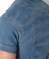 Code 22 Metallic Denim Shirt Silver