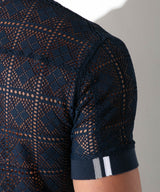 Code 22 Graphic Lace Polo Navy