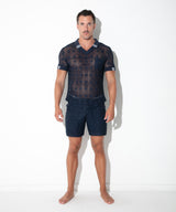 Code 22 Graphic Lace Polo Navy