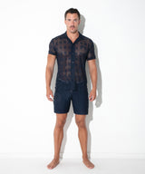 Code 22 Graphic Lace Shirt Navy