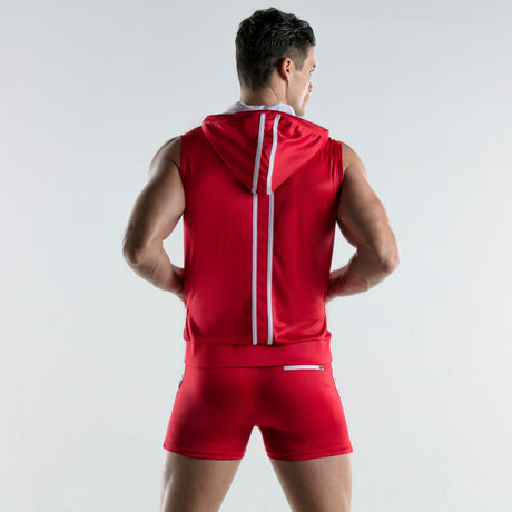Code 22 Impulse Sleeveless Hoody Red