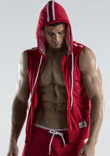 Code 22 Impulse Sleeveless Hoody Red