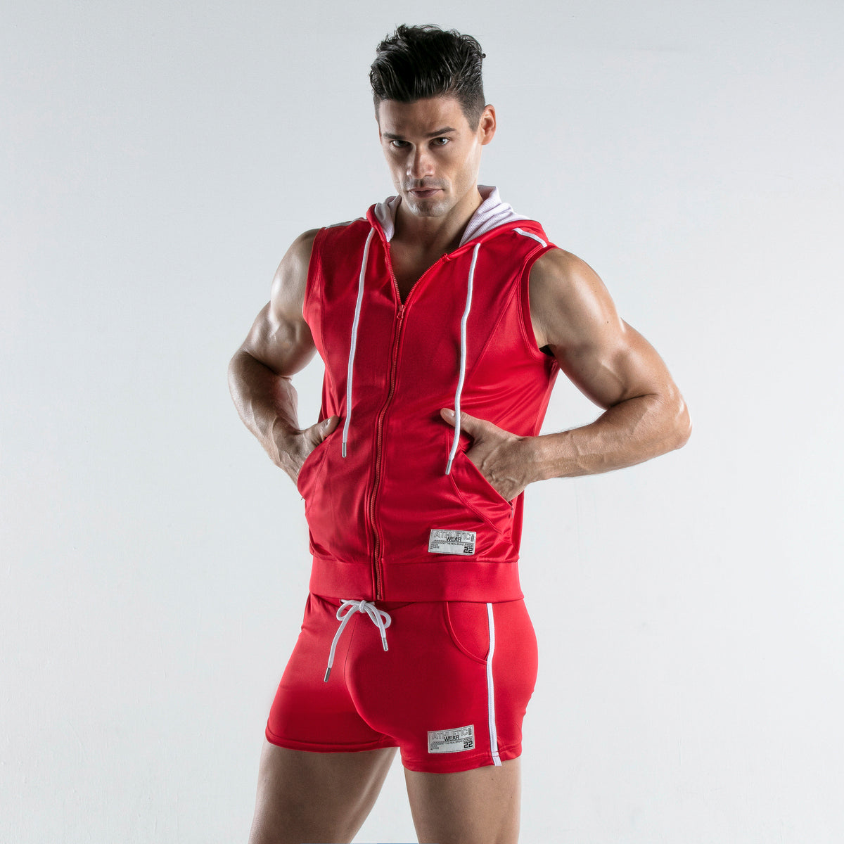Code 22 Impulse Sleeveless Hoody Red