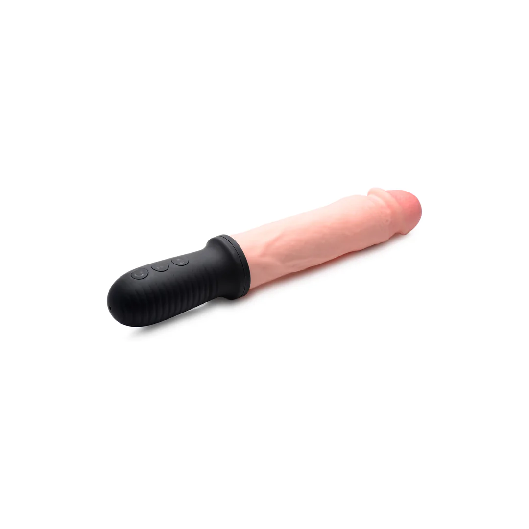 Master Series Auto Pounder Vibrating & Thrusting Dildo with Handle Light