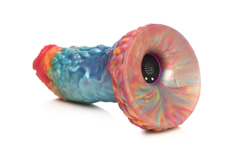 Creature Cocks Rainbow Phoenix Vibrating Silicone Dildo 6.8 Inch