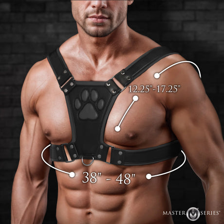 Master Series Alpha Pup Bulldog Harness Black