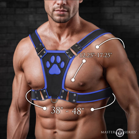 Master Series Alpha Pup Bulldog Harness Blue