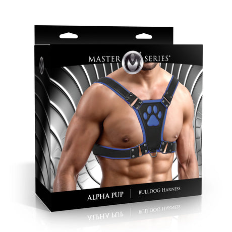Master Series Alpha Pup Bulldog Harness Blue