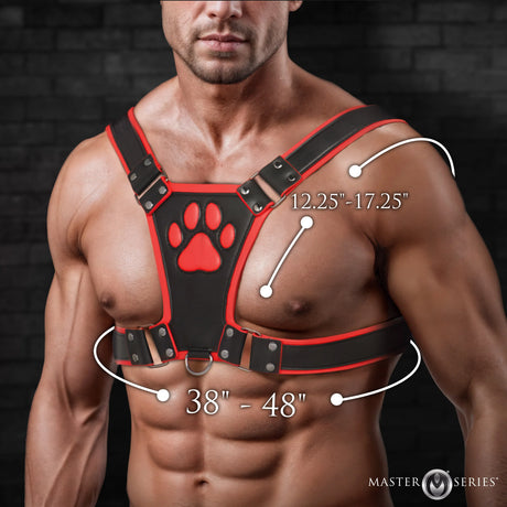 Master Series Alpha Pup Bulldog Harness Red