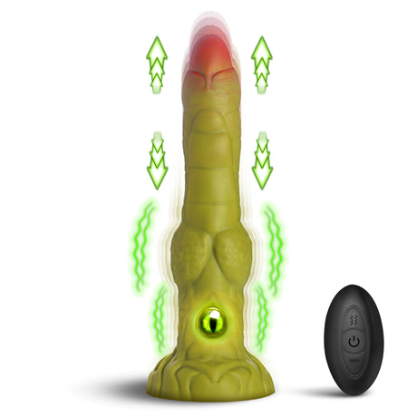 Creature Cocks Eyegor Thrusting & Vibrating Silicone Dildo 9.2 Inch