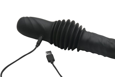 Master Series Double Pounder Silicone Vibrating Dildo Thruster 9.7 Inch