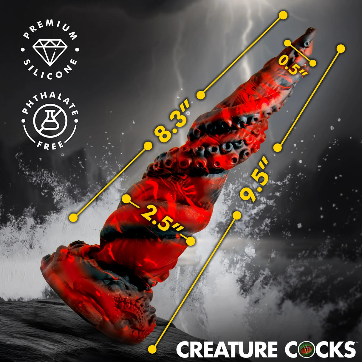 Creature Cocks Kraken Spawn Tentacle Silicone Dildo 9.5 Inch