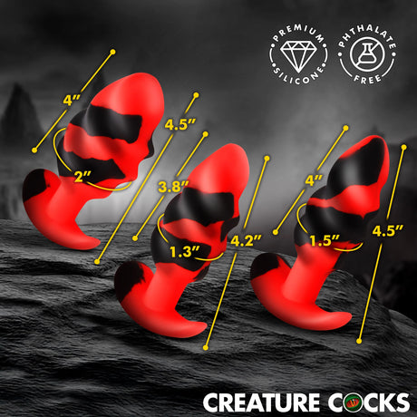 Creature Cocks Dragon Trainer Silicone Butt Plug Set