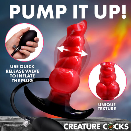 Creature Cocks Blaze Inflatable Silicone Anal Plug