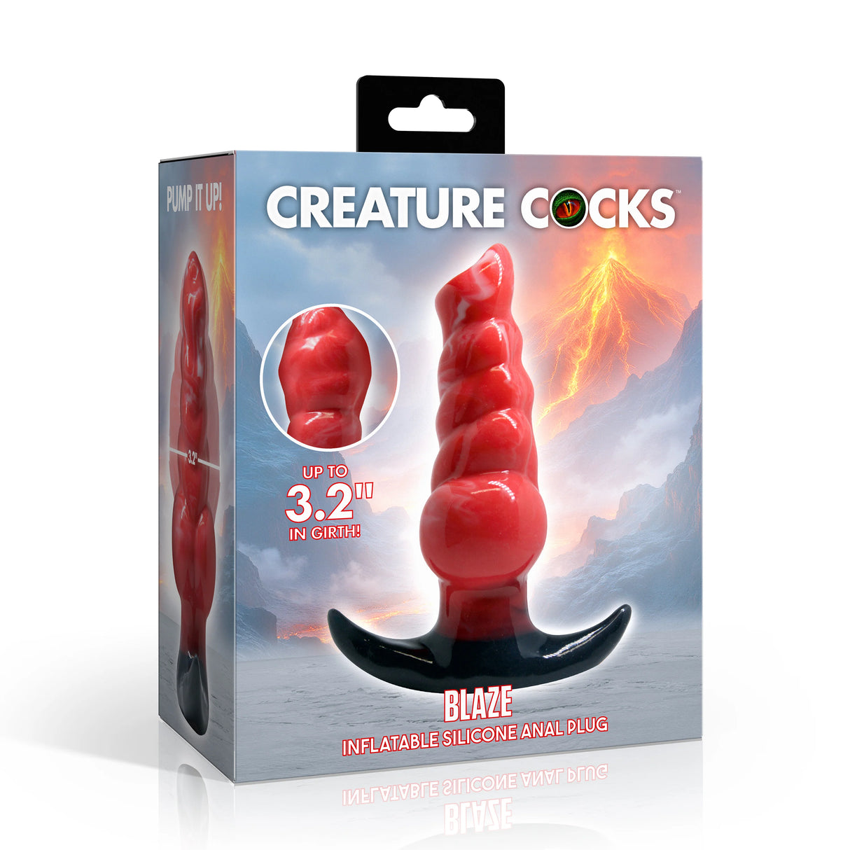 Creature Cocks Blaze Inflatable Silicone Anal Plug
