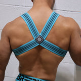 Breedwell Cumdump Bulldog Harness Aqua Blue