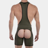 Barcode Berlin Backless Singlet Versos Army Black