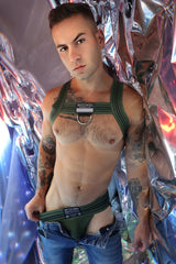 Breedwell Cumdump Bulldog Harness Army Green