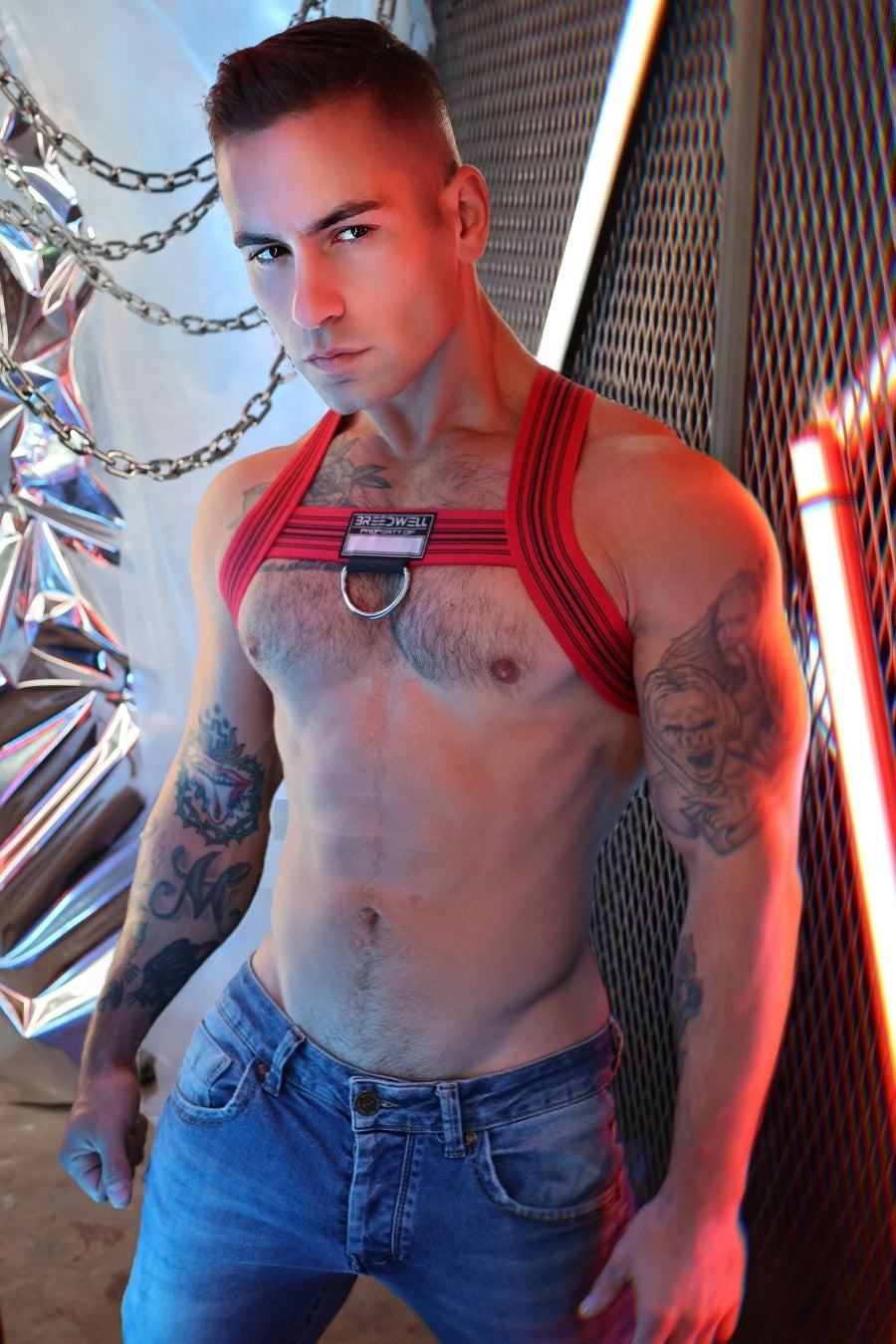 Breedwell Cumdump Bulldog Harness Red