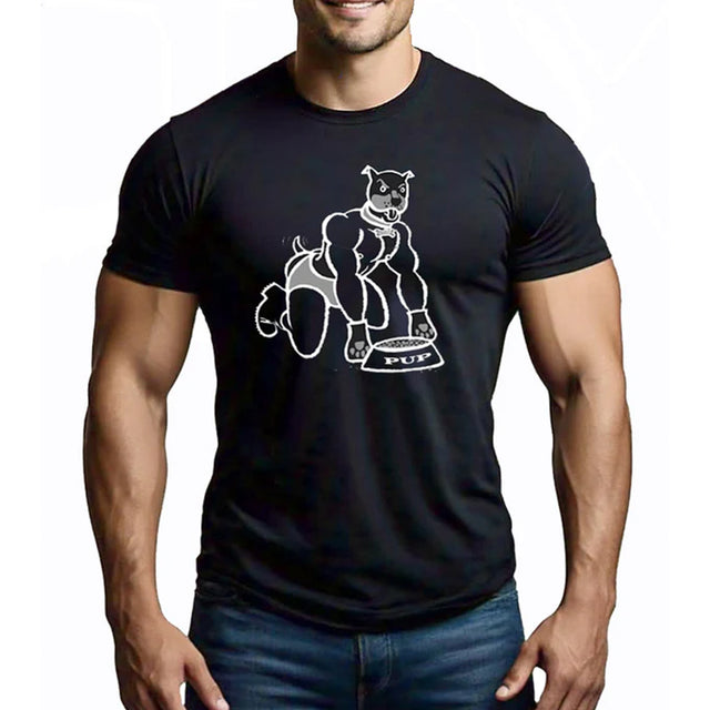 Ajaxx63 Pup Illustration T Shirt