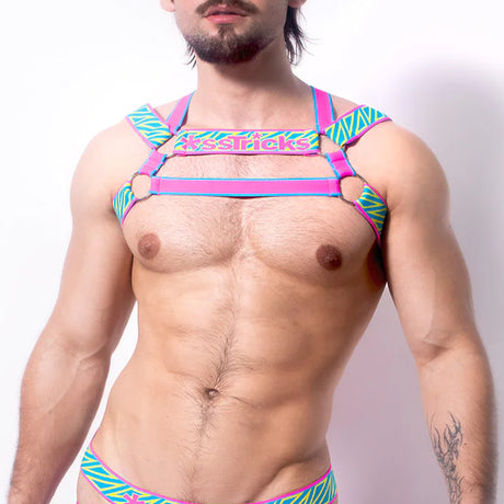 AssTricks Prismatica Harness Pink Yellow Aqua