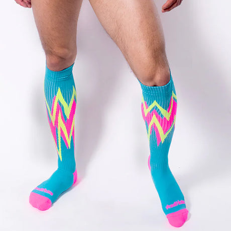 AssTricks Prismatica Socks Pink Yellow Aqua