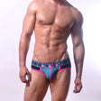 Asstricks Rough House Brief Neon Blue Pink
