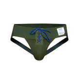 BIKE Vintage Lace-Up Jockstrap Olive