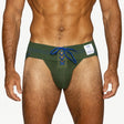 BIKE Vintage Lace-Up Jockstrap Olive