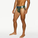 BIKE Vintage Lace-Up Jockstrap Olive