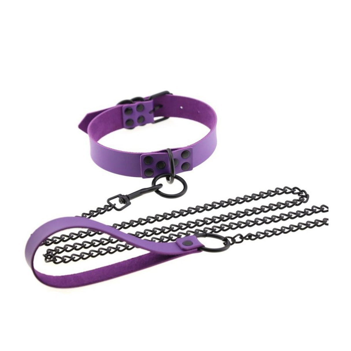 BASIXXX Show Collar and Leash Purple