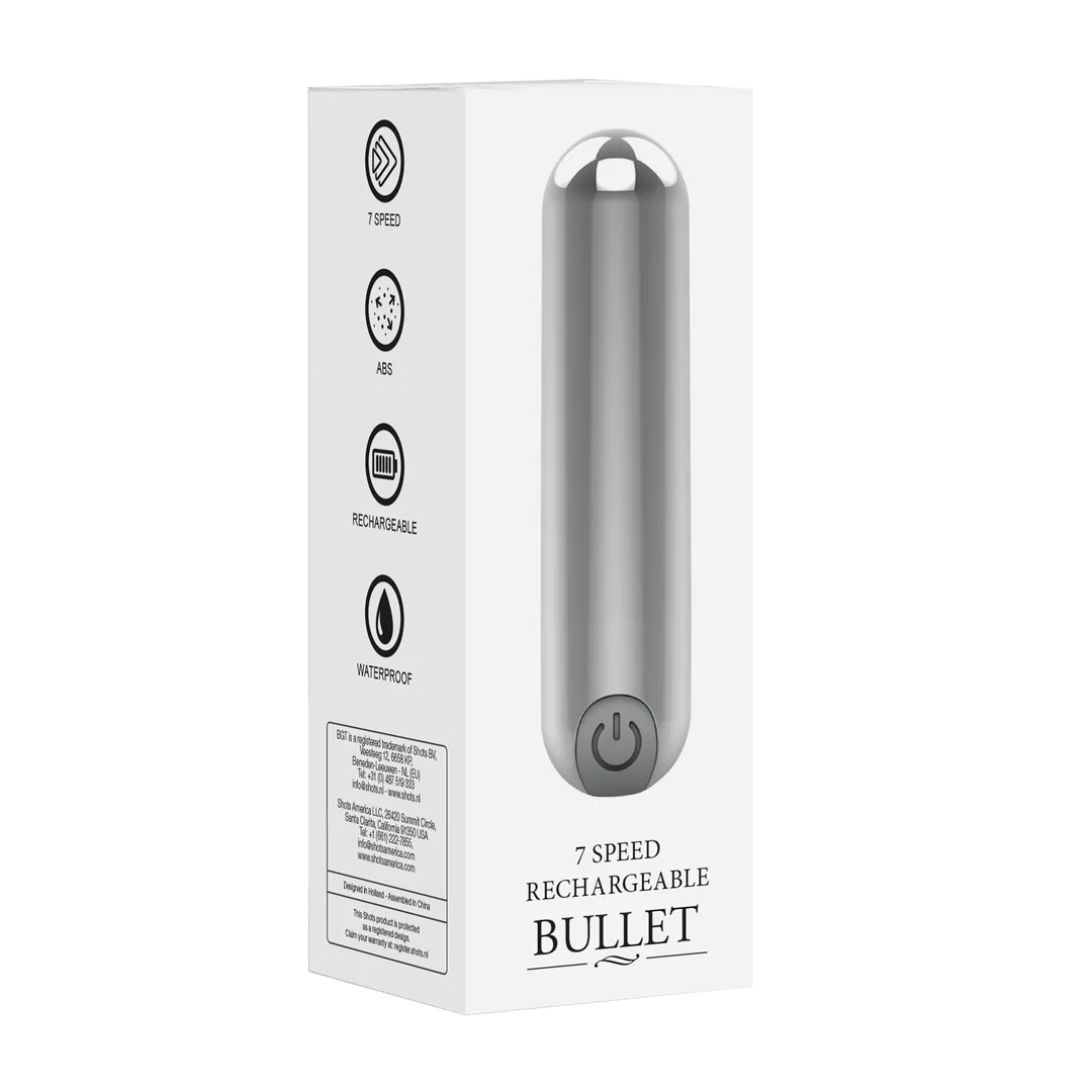 Shots 10 Speed Rechargeable Bullet Silver