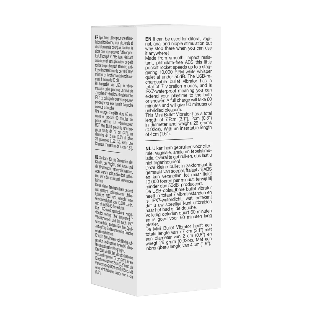 Shots 10 Speed Rechargeable Bullet Silver