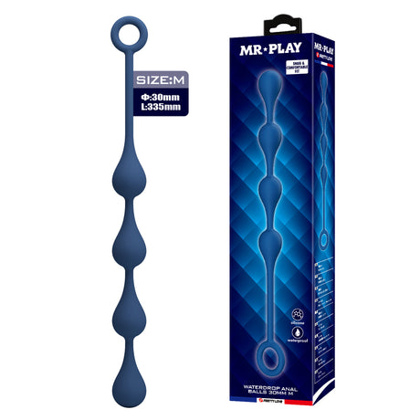 Mr Play Silicone Waterdrop Anal Beads 13.2 Inch