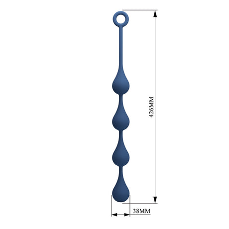 Mr Play Silicone Waterdrop Anal Beads 16.8 Inch