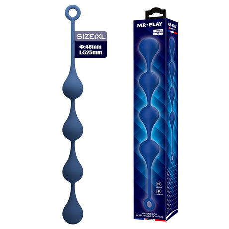 Mr Play Silicone Waterdrop Anal Beads 20.6 Inch