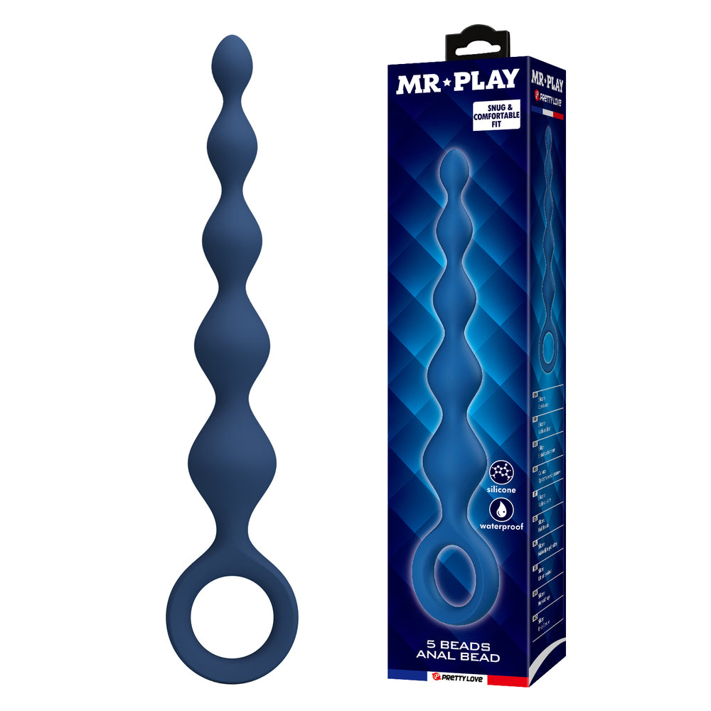 Mr Play Silicone Anal Beads 8 Inch