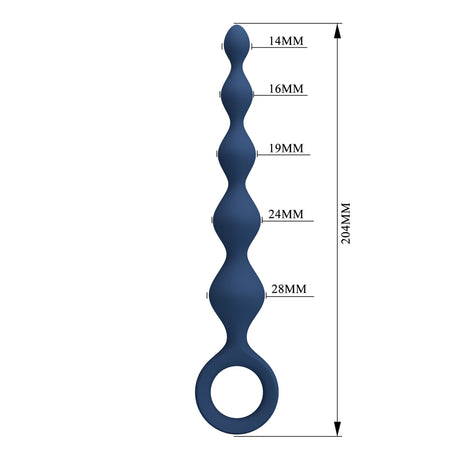 Mr Play Silicone Anal Beads 8 Inch
