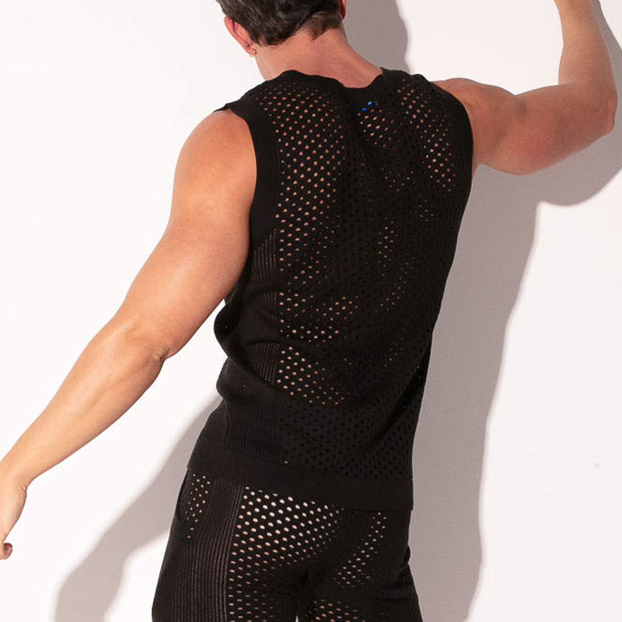 Code 22 Mosaic Tank Top Black
