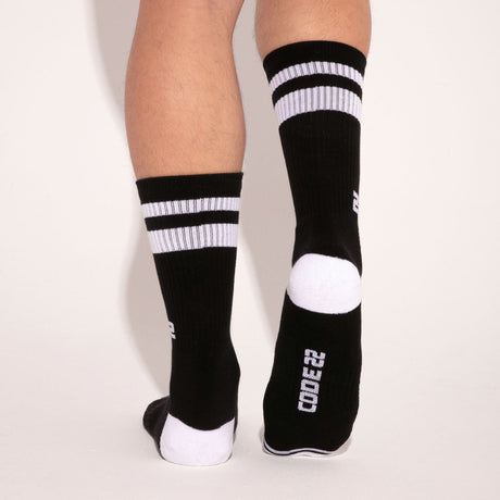 Code 22 Iconic Crew Socks Black