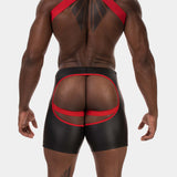 Barcode Berlin Chaps Short Jiho Black Red