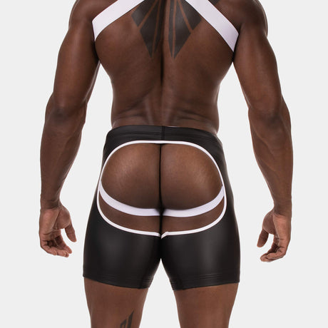 Barcode Berlin Chaps Short Jiho Black White