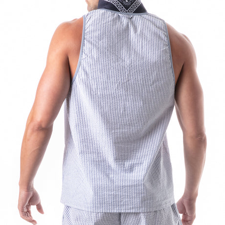Leader Leisure Stripe Tank Top Blue