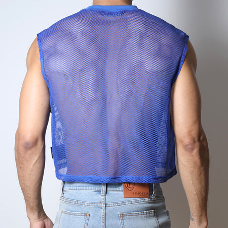 Cellblock 13 Field Goal 13 Mesh Muscle T-Shirt Blue