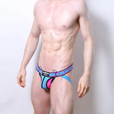 Asstricks Comicaze Jockstrap Neon Pink Blue